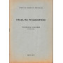 Facultas philosophiae. Programma studiorum 1975-1976